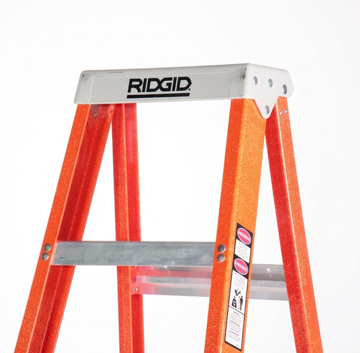 RIDGID Fiberglass Step Ladders with Protop - TYPE IA HEAVY-DUTY (300 LBS.)
