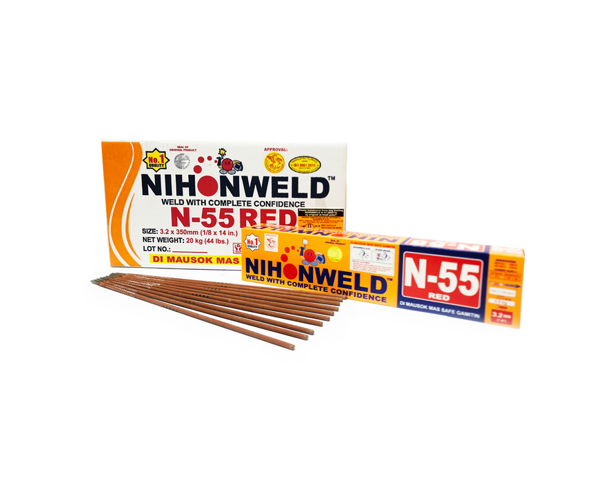 N-55 NIHONWELD Mild Steel Welding Electrodes – Gray/Red