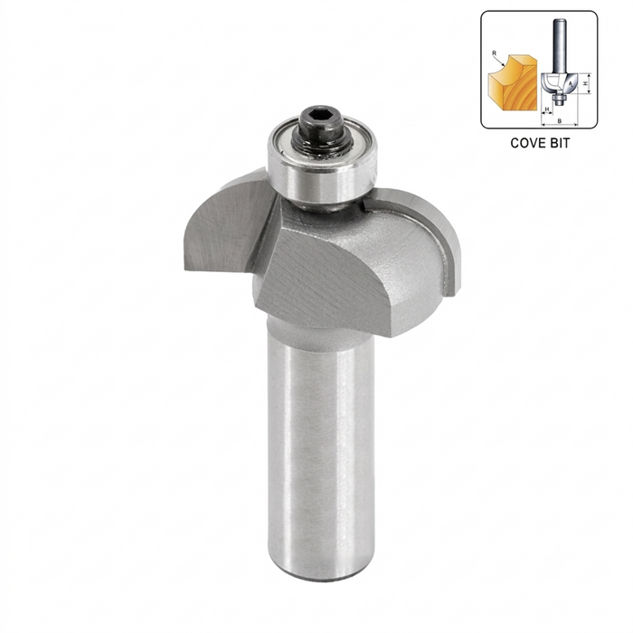 Powercraft Cove Bit with Bearing – Router Bit