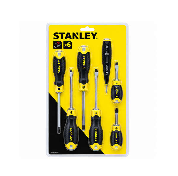 STANLEY 6 Piece Screwdriver Set w/ Free Digital Test Pen