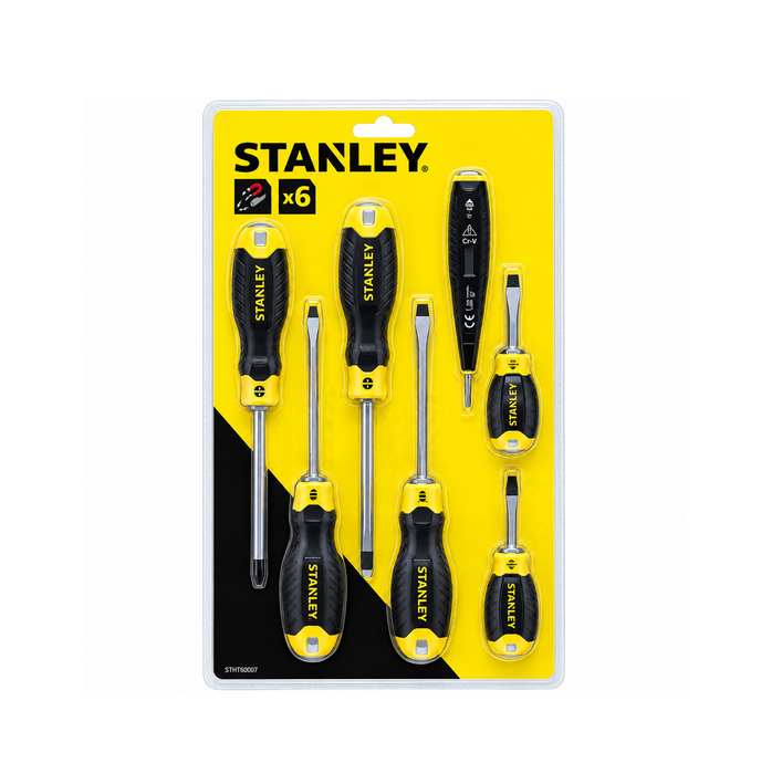 STANLEY 6 Piece Screwdriver Set w/ Free Digital Test Pen