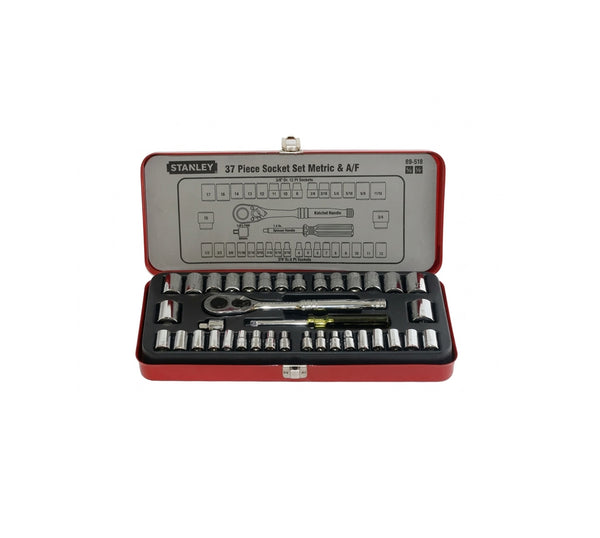 37-PC STANLEY Socket Wrench Set, 1/4