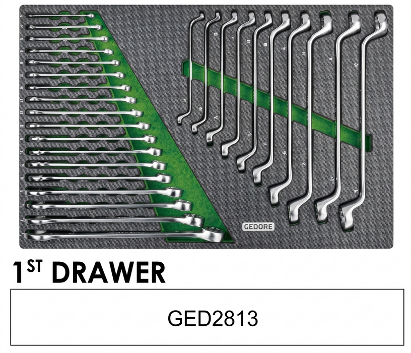 Toptul W/8-Drawer Tool Trolley - 322PCS Mechanics Tool Set