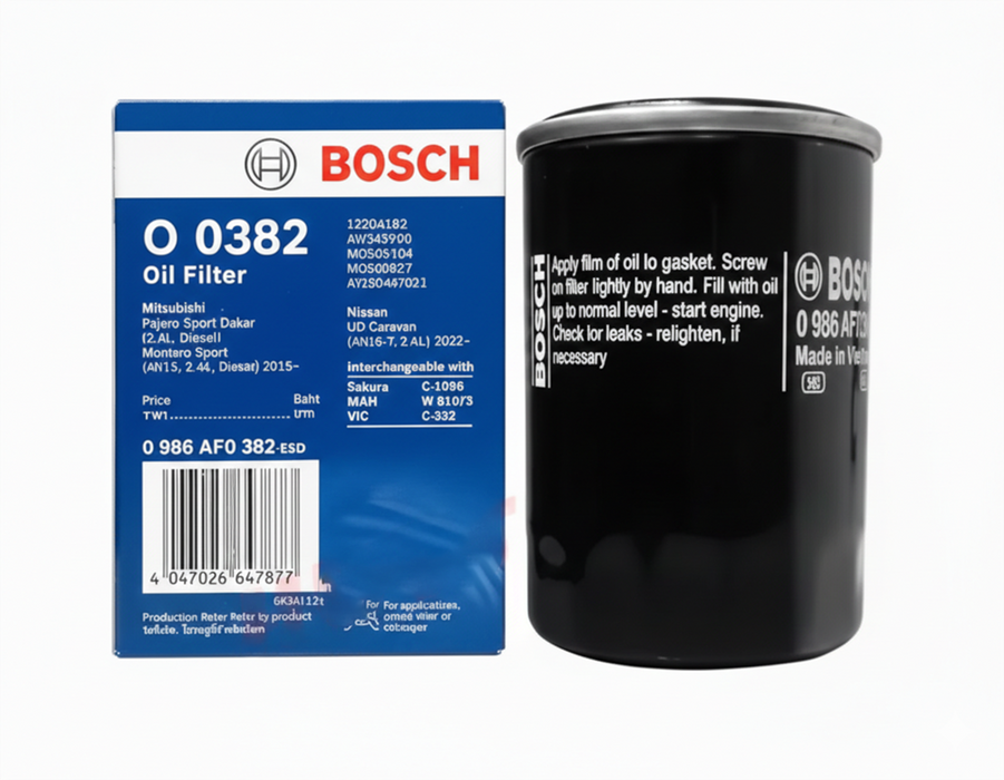 Bosch Oil Filter, Spin-On - O 0378, O 0382