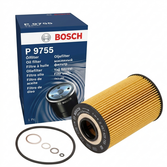 Bosch Oil Filter, Element - P 9638, P 9755, P 9760, P 9762