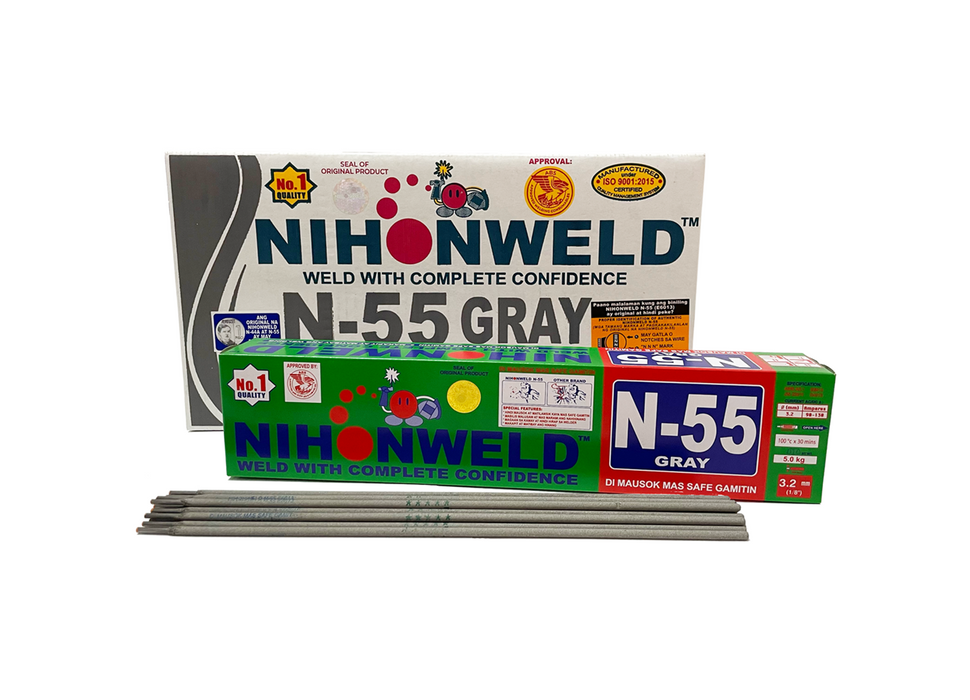 N-55 NIHONWELD Mild Steel Welding Electrodes – Gray/Red