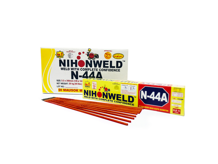 N-44A NIHONWELD Mild Steel Welding Electrodes – Gray/Red