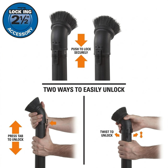 RIDGID 2-1/2" Locking Dusting Brush Accessory LA2501