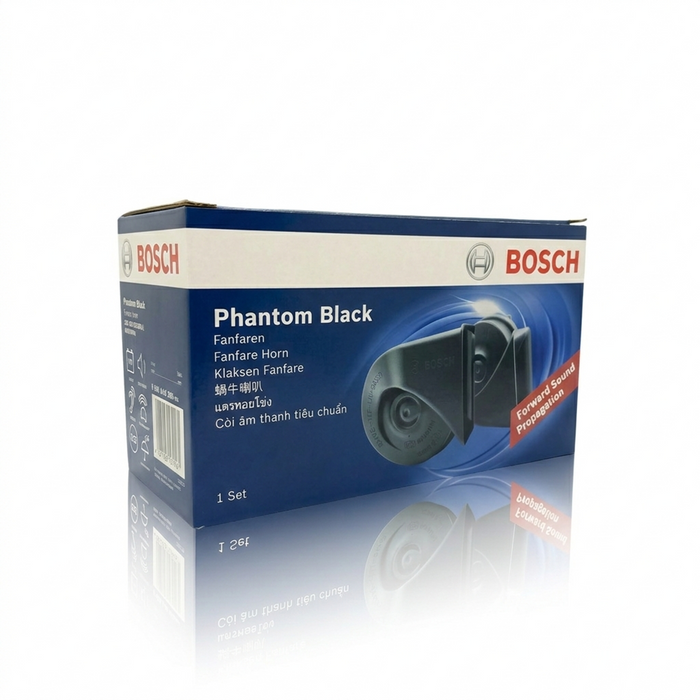Bosch Compact Fanfare Horn Set – Black 12V, Phantom Black