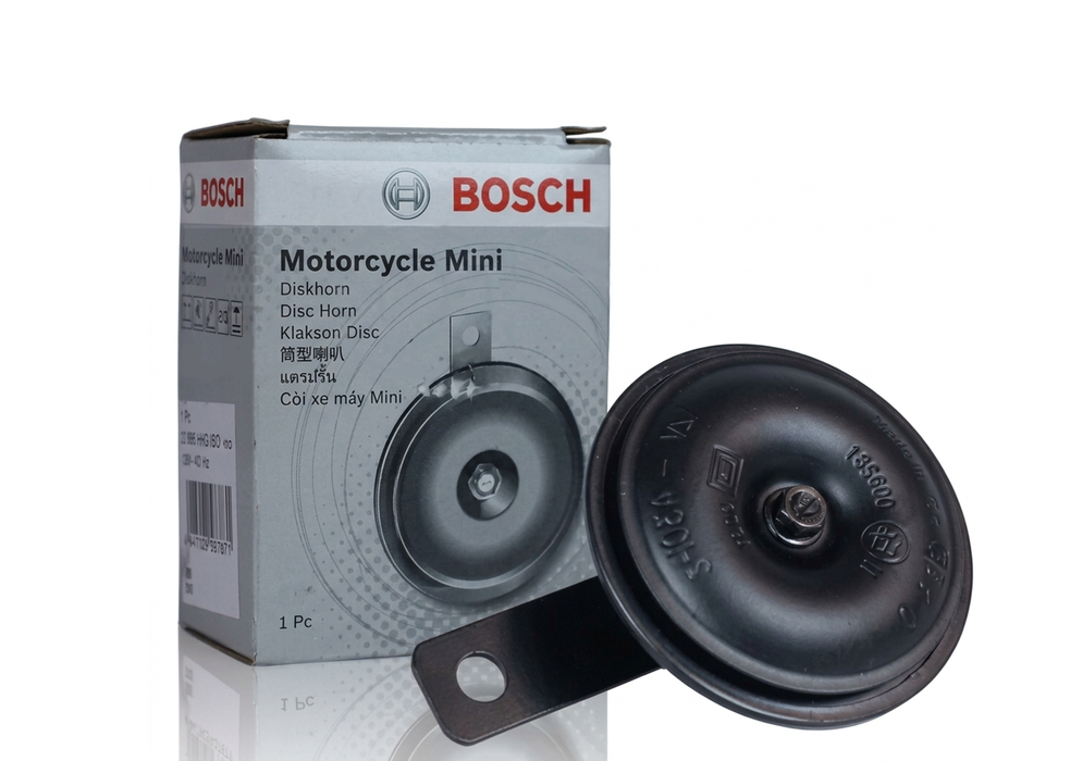 Bosch Compact Disc Horn - Motorcycle Mini (Black), 12V