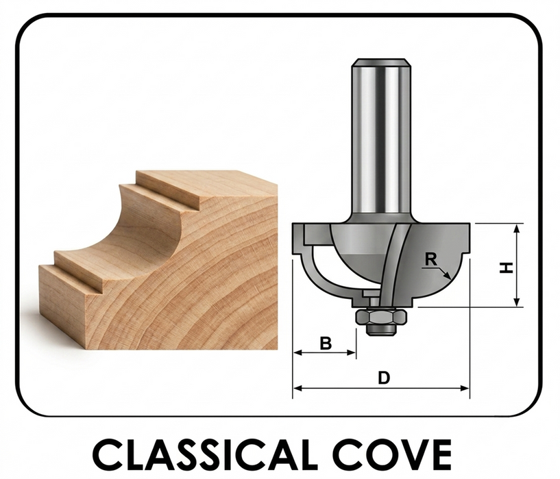 Powercraft Classical Cove Bit – Router bit