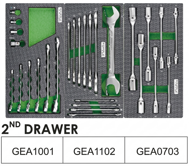 Toptul W/8-Drawer Tool Trolley - 322PCS Mechanics Tool Set