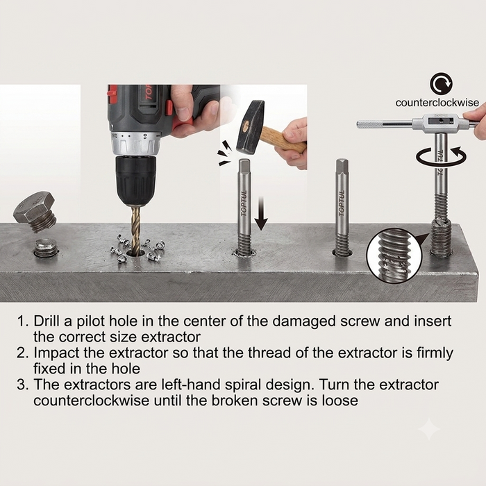 5PCS Screw Extractor Set - Toptul
