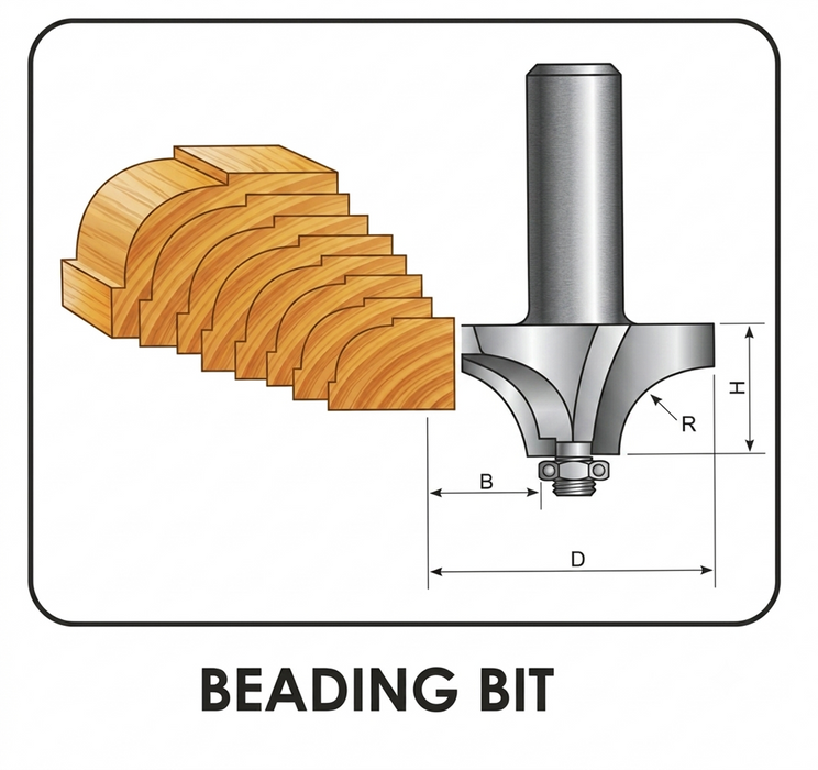 Powercraft Beading Bit – Router Bit