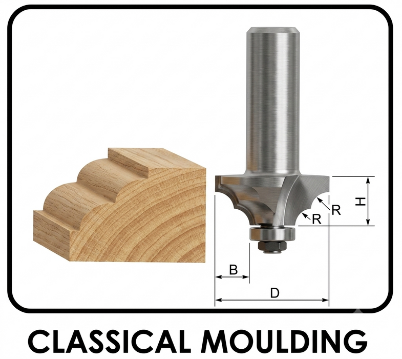 Powercraft Classical Moulding Bit – Router Bit