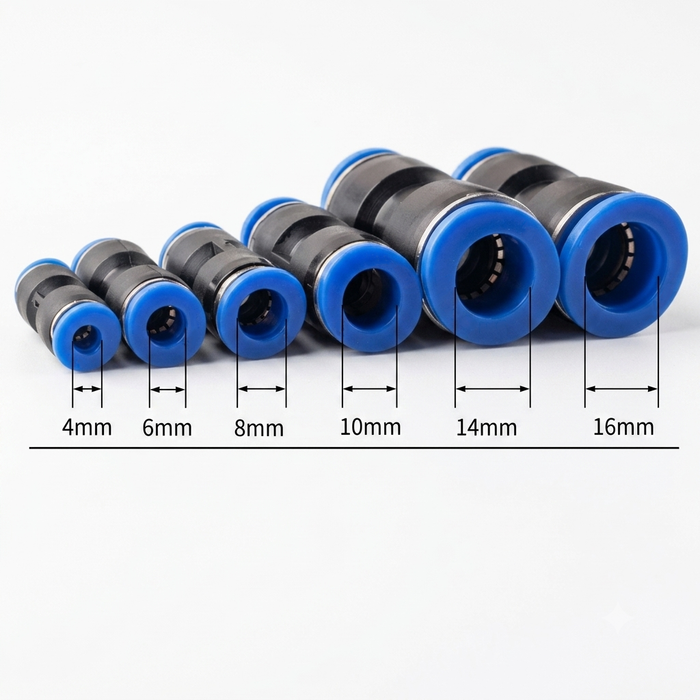 PG Series Push-to-Connect Union Straight Reducer Pneumatic Fitting