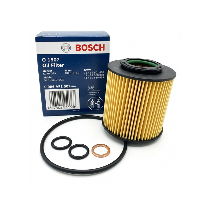 Bosch Oil Filter, Element - O 1502, O 1506, O 1507, O 1508, P 9185, P 9192