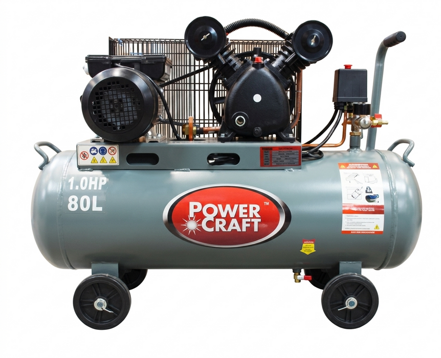 Powercraft Belt Driven Horizontal Air Compressor – PAC 02540, PAC 0565, PAC 1080
