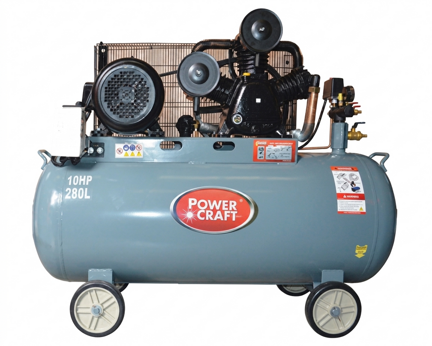 Powercraft Belt Driven Horizontal Air Compressor – PAC 20100H, PAC 30110H, PAC 101280V2S