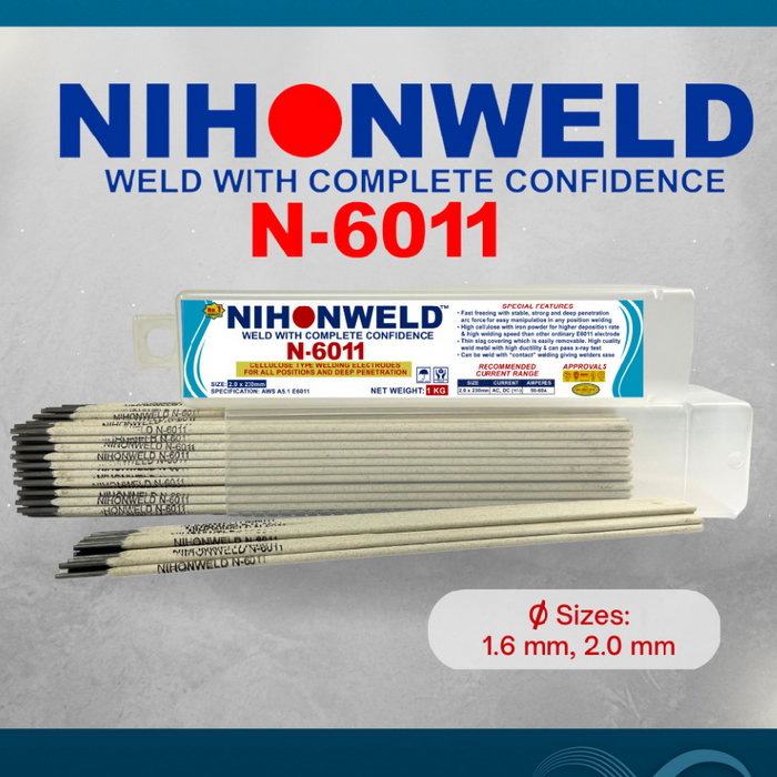NIHONWELD Cellulosic Welding Electrodes – N-6011