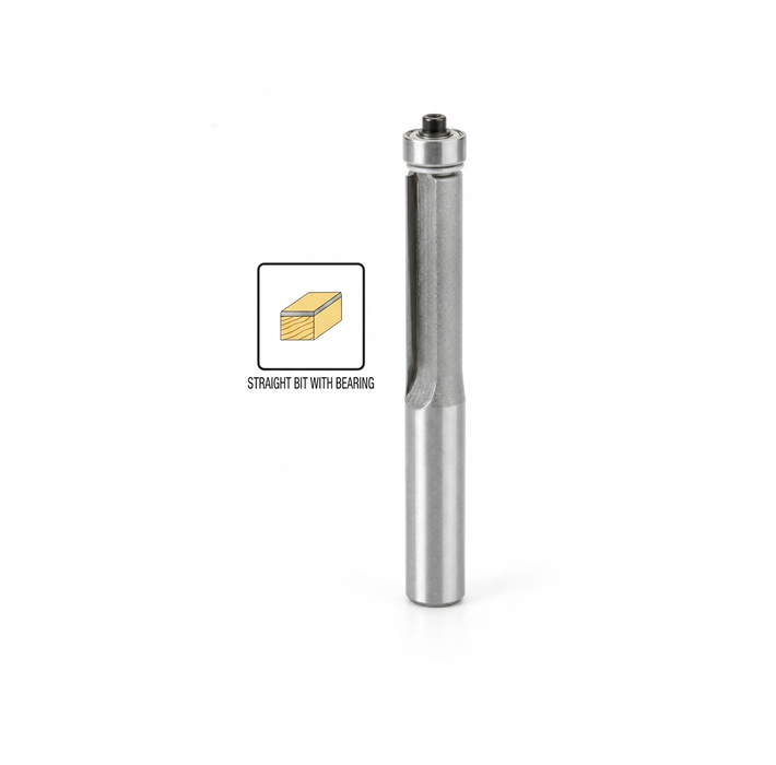 Powercraft Straight Bit with Bearing/Flush Trimming Bit – Router Bits
