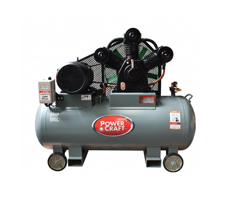 Powercraft Belt Driven Horizontal Air Compressor – PAC 100280V2S, PAC 150330, PAC 200500