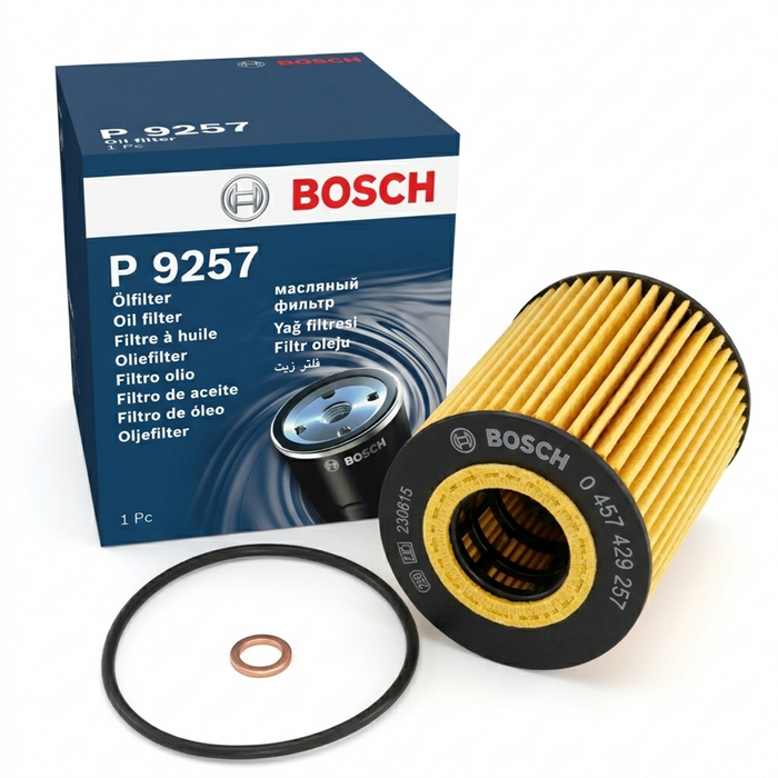 Bosch Oil Filter, Element - P 9193, P 9244, P 9249, P 9257, P 9306, P 9616