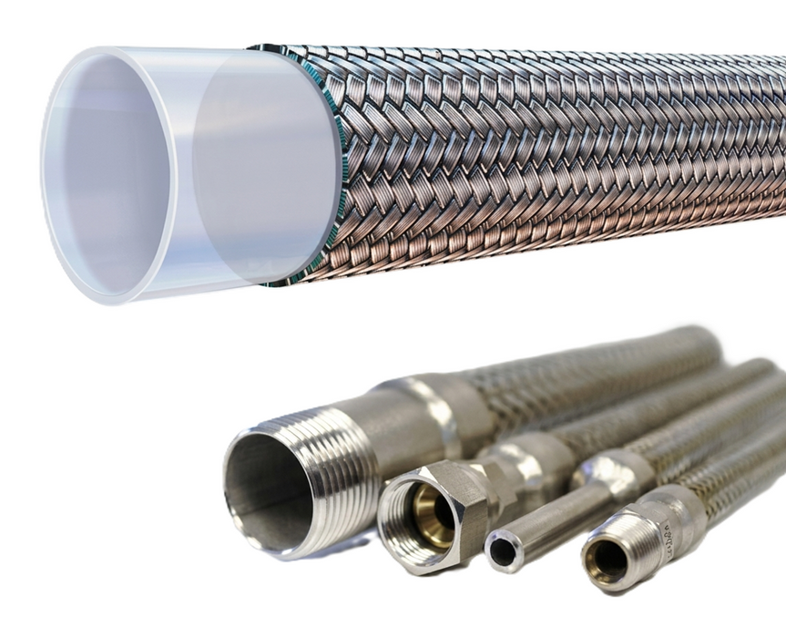 Everflex STW Series Smooth Bore PTFE Hose with SS304 Wire Braid Hose