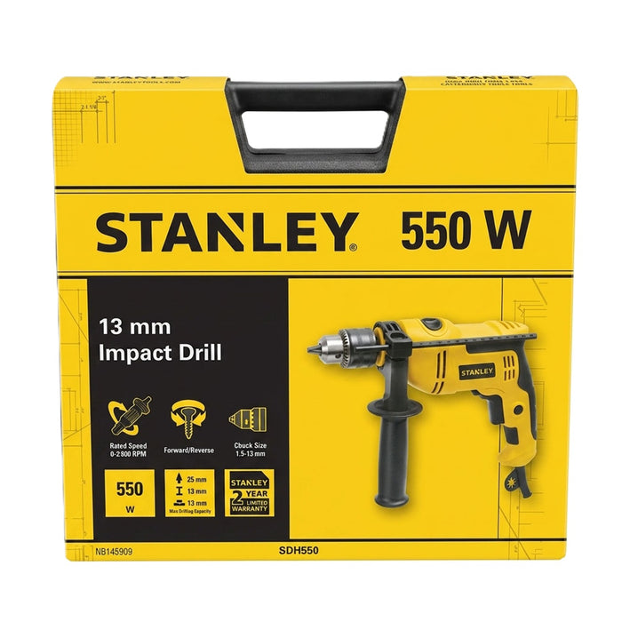 STANLEY 550W Impact Drill 13MM with Kit Box
