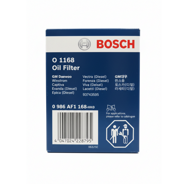 Bosch Oil Filter, Spin-On - O 1159, O 1160, O 1161, O 1162, O 1168