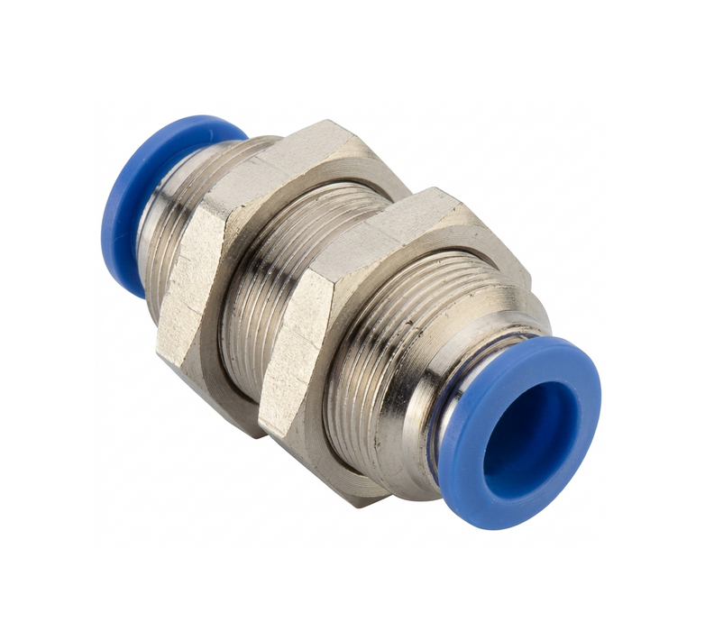 SPM Push-to-Connect Bulkhead Union Pneumatic Fitting
