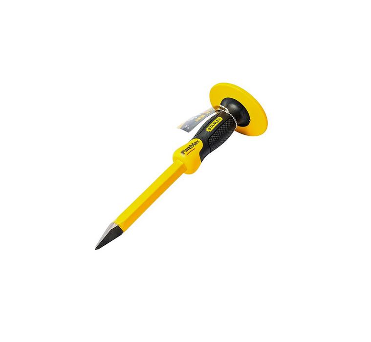 STANLEY Concrete Chisel with Bi-Material Hand Guard