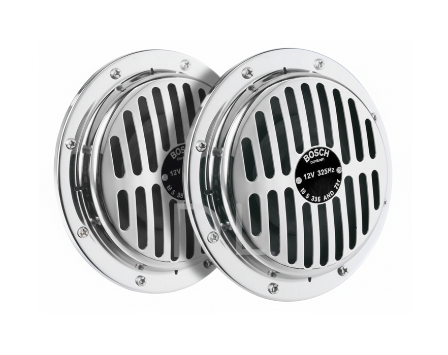 Bosch Megatone Horn - Chrome/Silver, 12V